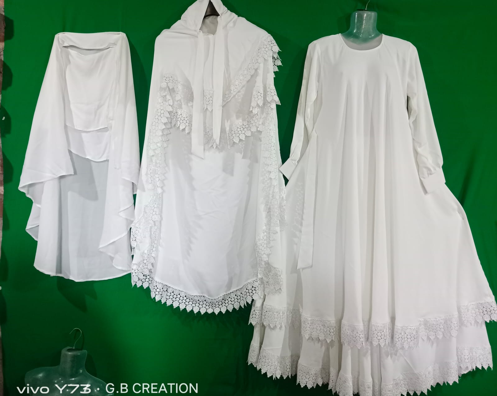 Premium Lace Abaya Set